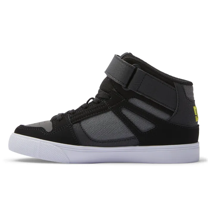 Pure High Elastic Waist Lace HighTop Shoes blacksoft limeblack Sneakers DC Shoes Kids