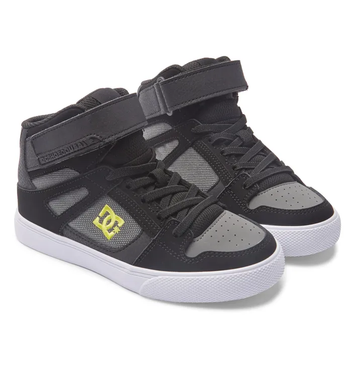 Pure High Elastic Waist Lace HighTop Shoes blacksoft limeblack Sneakers DC Shoes Kids