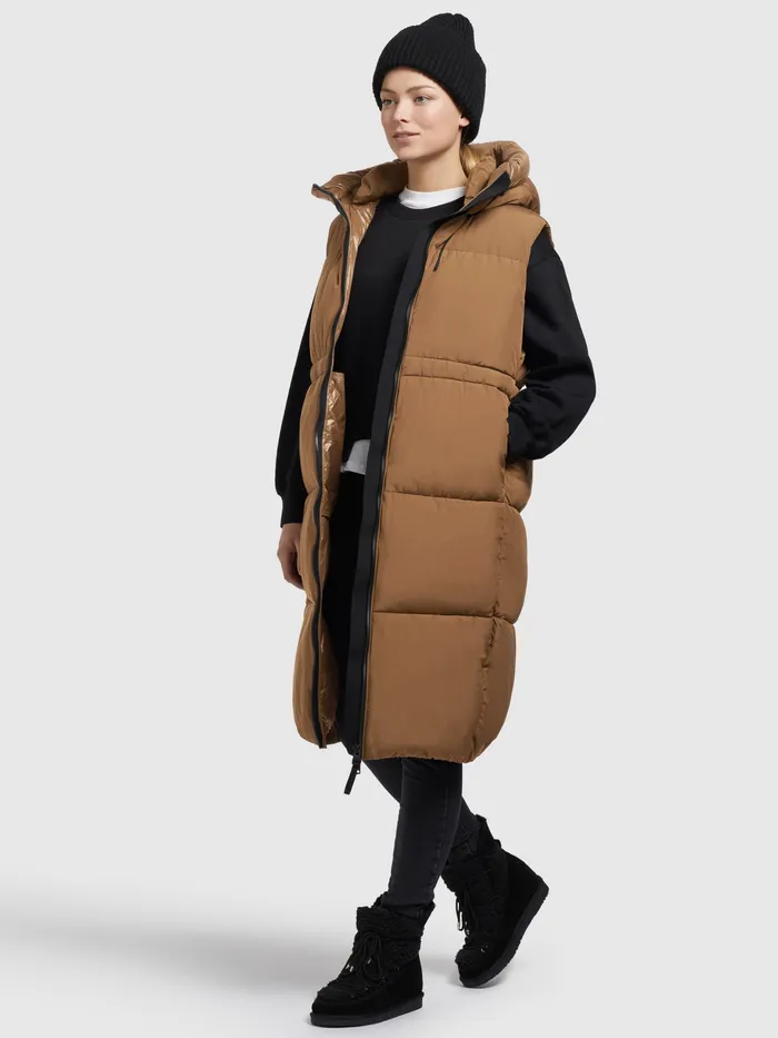 Quilted Vests Weste ALVA Hellbraun Hellbraun KHUJO Women