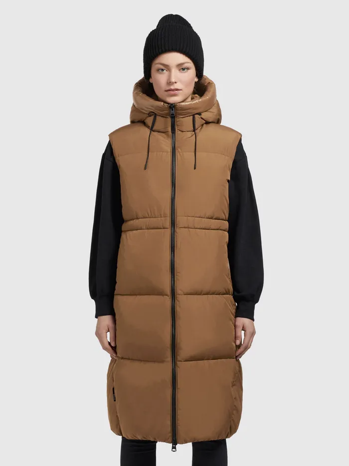 Quilted Vests Weste ALVA Hellbraun Hellbraun KHUJO Women