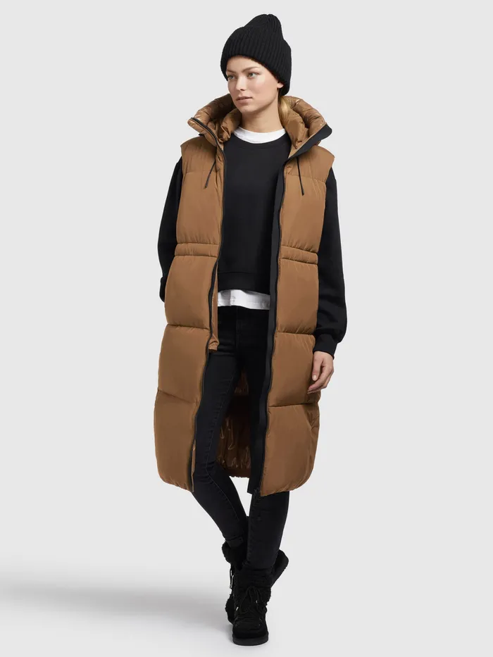 Quilted Vests Weste ALVA Hellbraun Hellbraun KHUJO Women