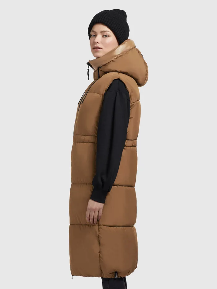 Quilted Vests Weste ALVA Hellbraun Hellbraun KHUJO Women