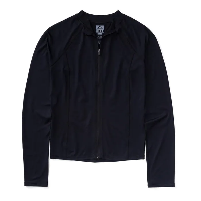 Reef Crest Zip Up Long Sleeve Surf Shirt Upf 40 Caviar Women Tops Reef Crest Zip Up Long Sleeve Surf Shirt Upf 40 Caviar Women Tops