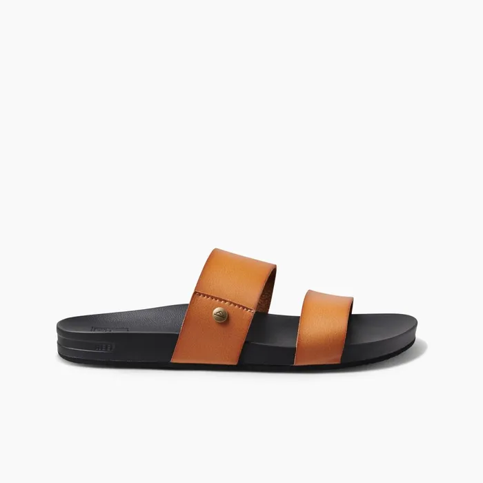 Reef Cushion Vista Cognac Black Women Sandals
