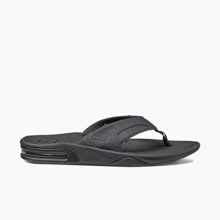 Reef Fanning All Black Men Flip Flops