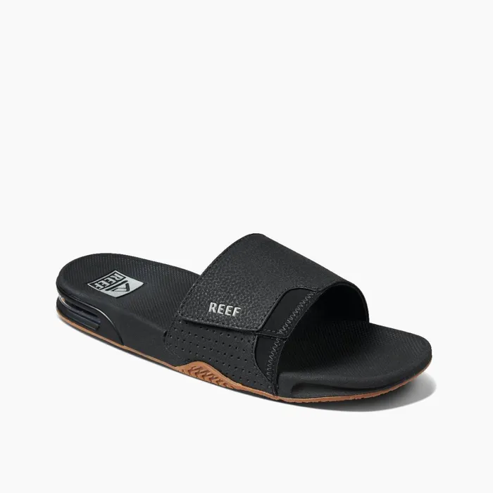 Reef Fanning Slide Blacksilver Men Sandals Reef Fanning Slide Blacksilver Men Sandals