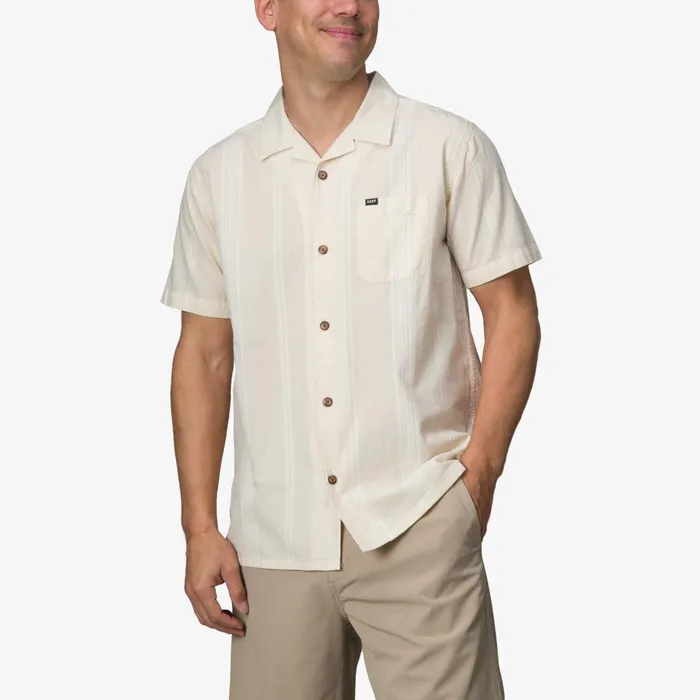 Reef Lemmy Short Sleeve Shirt Almond Milk Men Shirts and TShirts