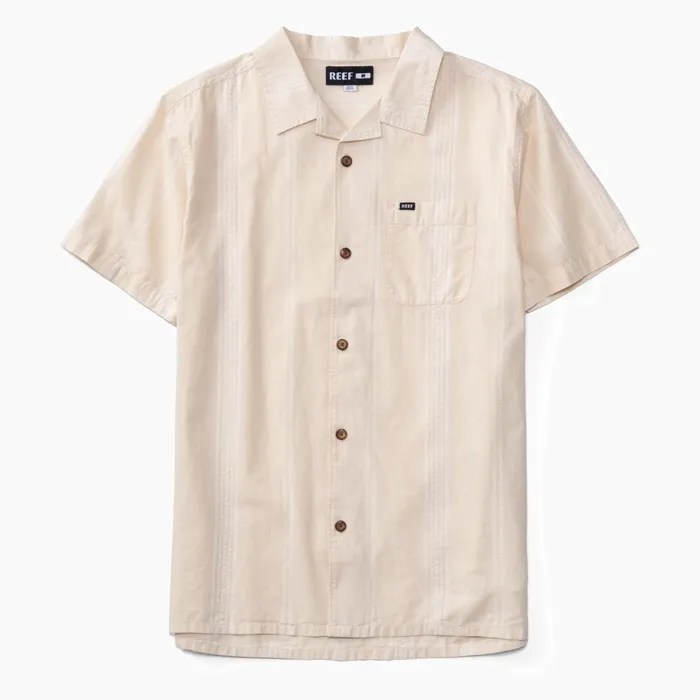 Reef Lemmy Short Sleeve Shirt Almond Milk Men Shirts and TShirts