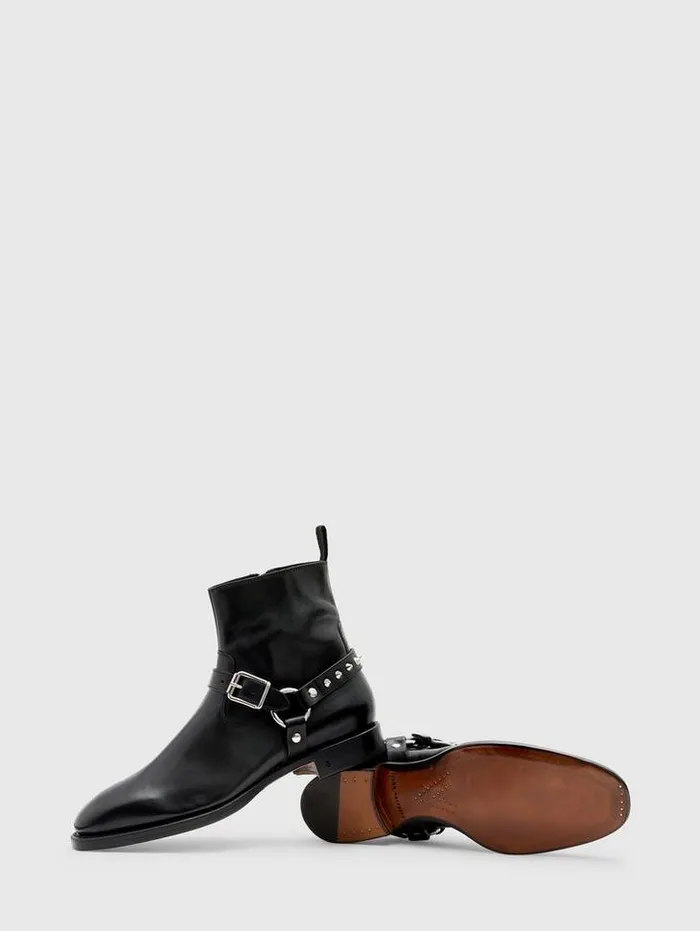 REGENT HARNESS BOOT Black Men John Varvatos Leather Boots