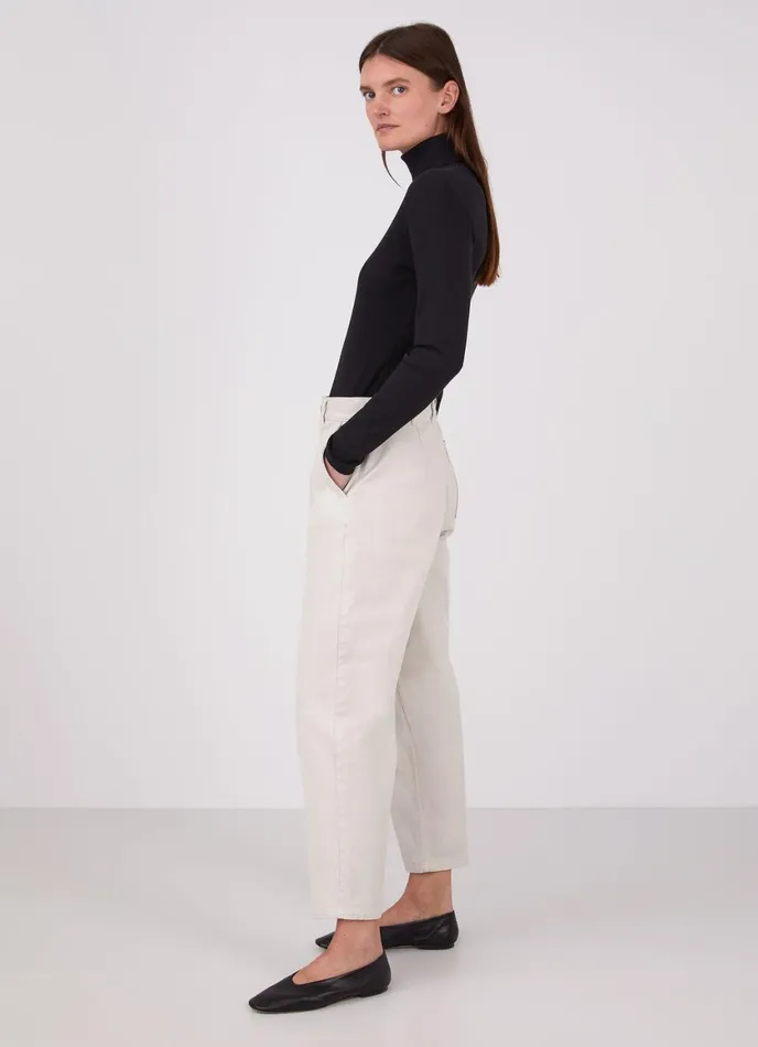 Rib Roll Neck Tshirt Black Women SUNSPEL Tshirts and Tops
