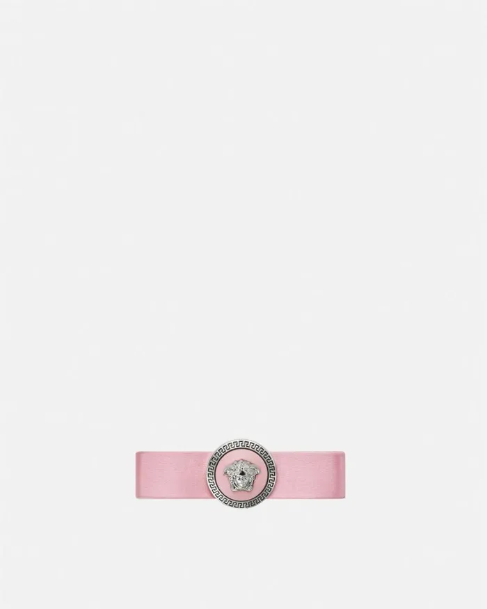 Right Gianni Ribbon Hair Pin Pink Women Versace Hair Accessories