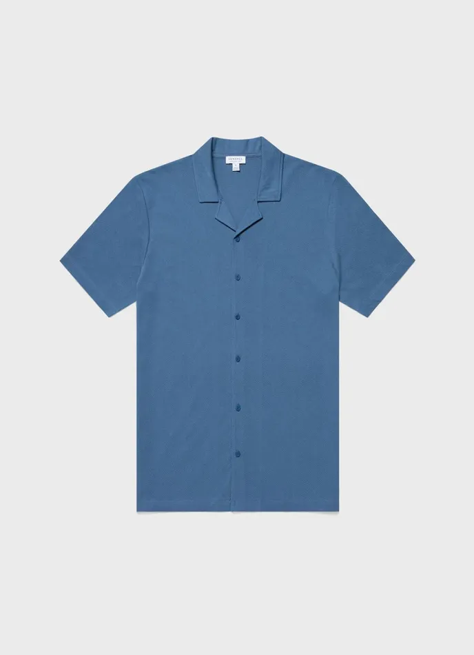Riviera Camp Collar Shirt Bluestone Men SUNSPEL Shirts