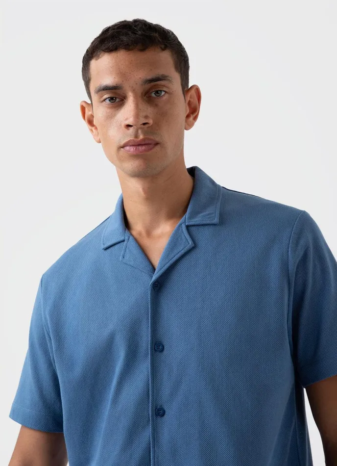 Riviera Camp Collar Shirt Bluestone Men SUNSPEL Shirts