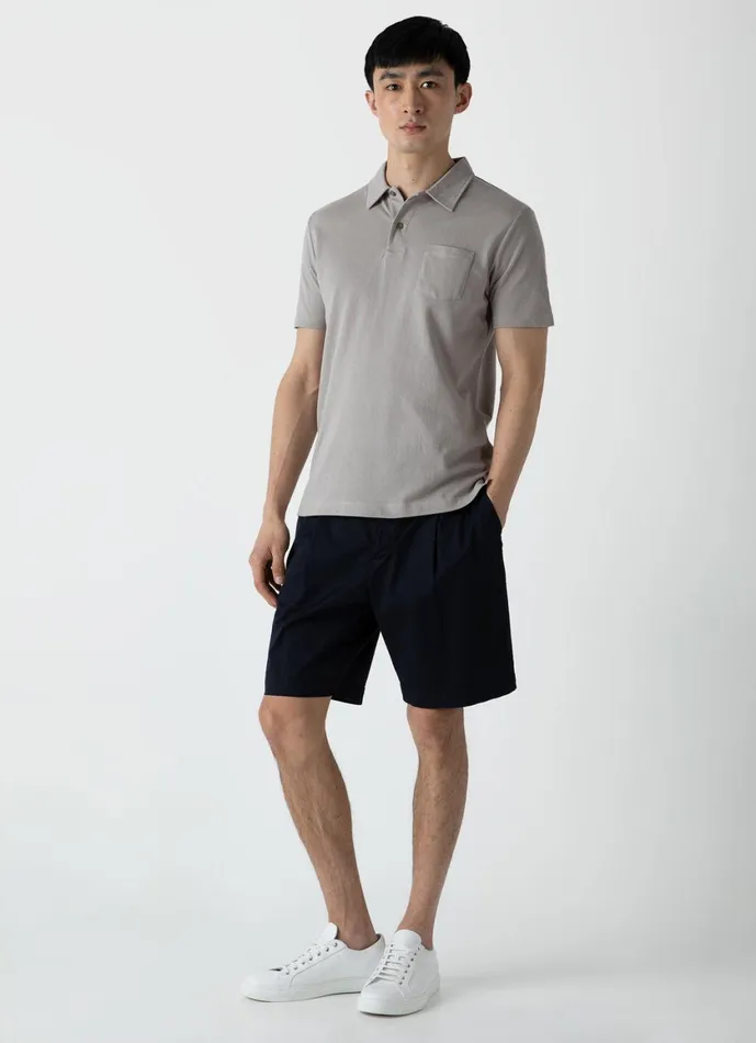 Riviera Polo Shirt Mid Grey Men SUNSPEL Polo Shirts