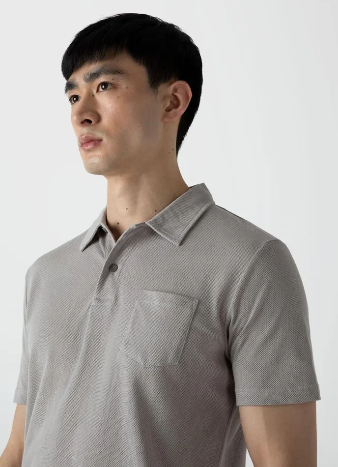 Riviera Polo Shirt Mid Grey Men SUNSPEL Polo Shirts