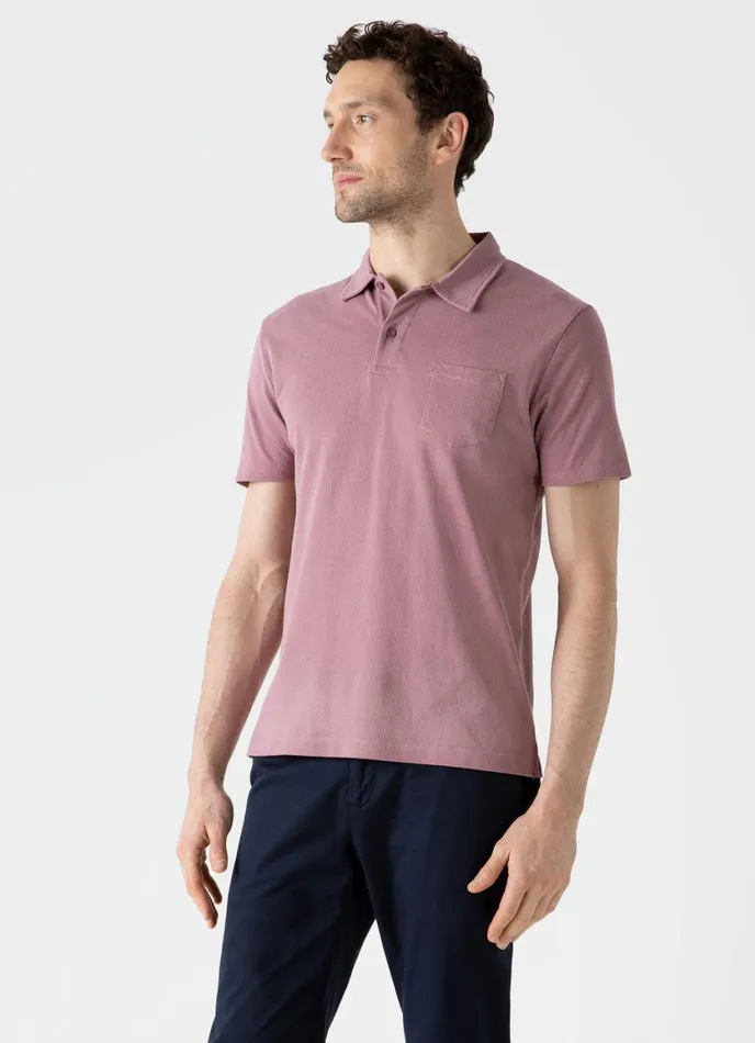 Riviera Polo Shirt Vintage Pink Men SUNSPEL Polo Shirts