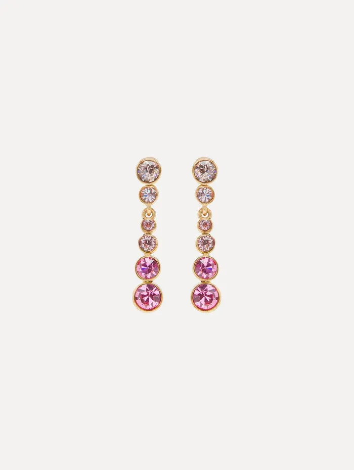 Round Stone Drop ClipOn Earrings Rose Gold Multi Women Oscar De La Renta Earrings Round Stone Drop ClipOn Earrings Rose Gold Multi Women Oscar De La Renta Earrings
