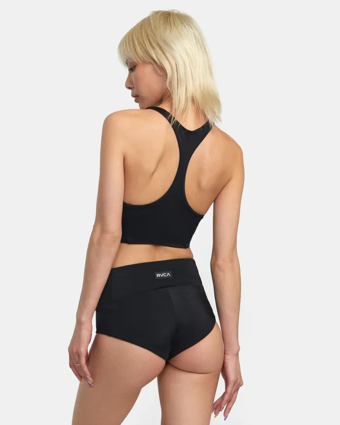 RVCA Bikini Bottoms VA Essential Solid HighRise Cheeky Bottom Black 8211 Women RVCA Bikini Bottoms VA Essential Solid HighRise Cheeky Bottom Black 8211 Women