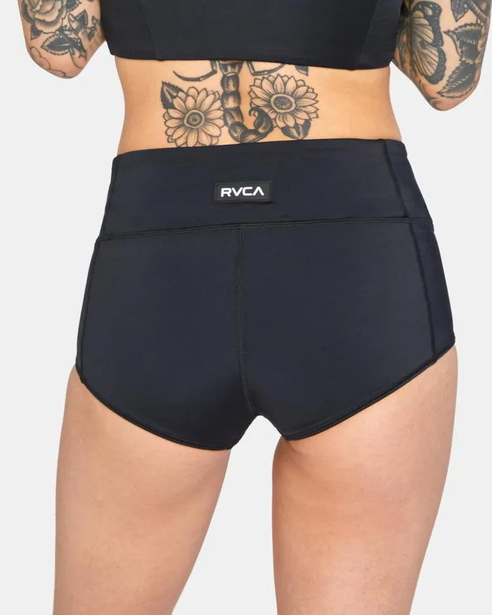 RVCA Bikini Bottoms VA Essential Solid HighRise Cheeky Bottom Black 8211 Women RVCA Bikini Bottoms VA Essential Solid HighRise Cheeky Bottom Black 8211 Women