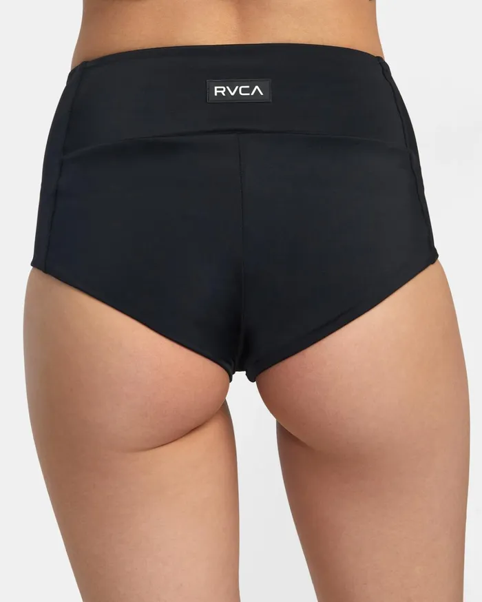 RVCA Bikini Bottoms VA Essential Solid HighRise Cheeky Bottom Black 8211 Women RVCA Bikini Bottoms VA Essential Solid HighRise Cheeky Bottom Black 8211 Women