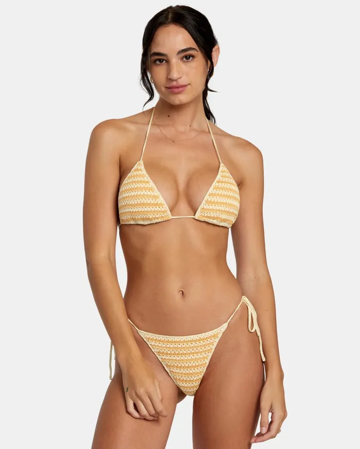 RVCA Bikini Tops Greenpacha Flor Halter Triangle Bikini Top Multi 8211 Women