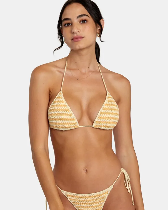 RVCA Bikini Tops Greenpacha Flor Halter Triangle Bikini Top Multi 8211 Women RVCA Bikini Tops Greenpacha Flor Halter Triangle Bikini Top Multi 8211 Women