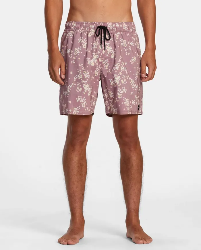 RVCA Boardshorts Barnes Elastic Waist Boardshorts 17034 Lavender 8211 Men