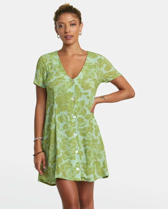 RVCA Dresses Rompers Understated Mini Dress Shale 8211 Women