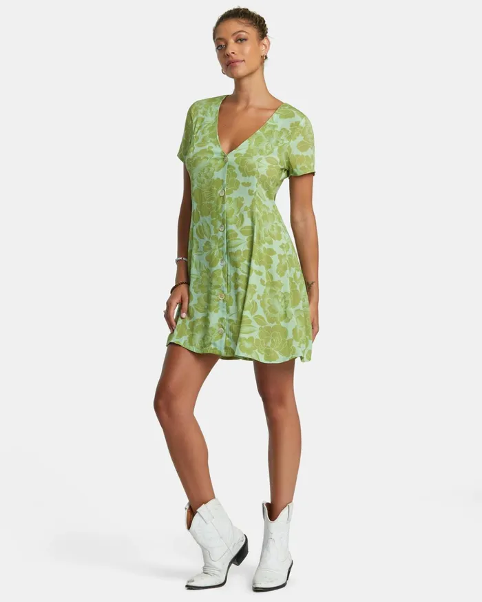 RVCA Dresses Rompers Understated Mini Dress Shale 8211 Women