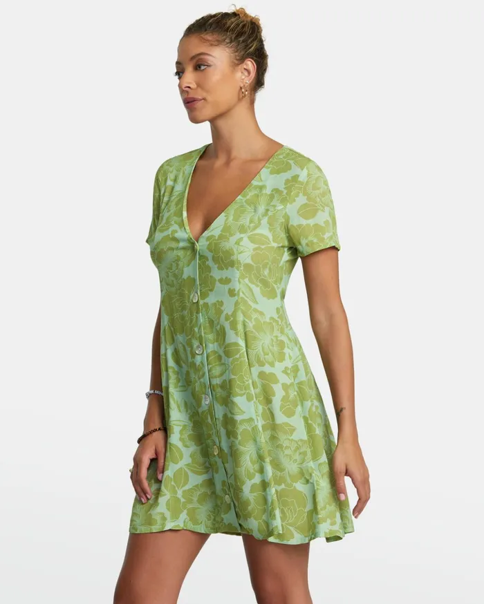 RVCA Dresses Rompers Understated Mini Dress Shale 8211 Women