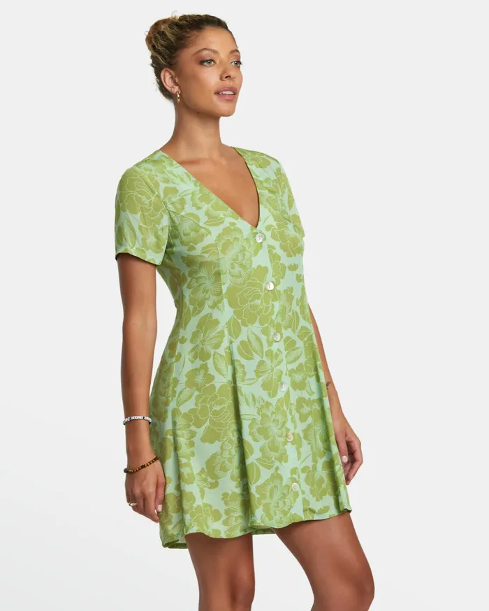 RVCA Dresses Rompers Understated Mini Dress Shale 8211 Women
