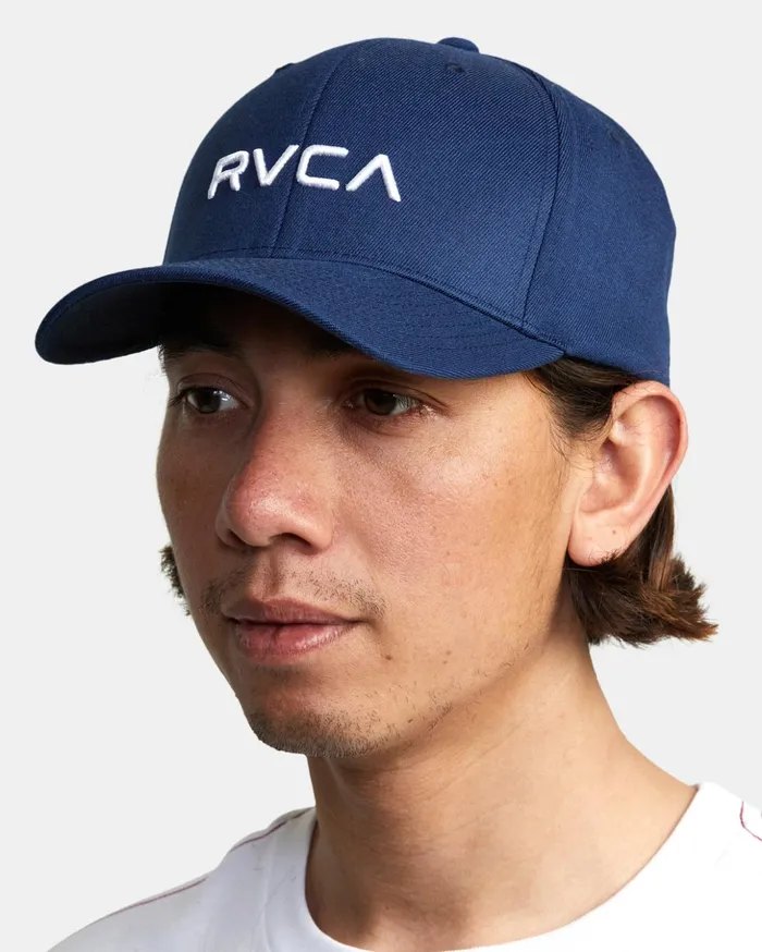 RVCA Hats Beanies RVCA Flex Fit Hat Navy 8211 Men