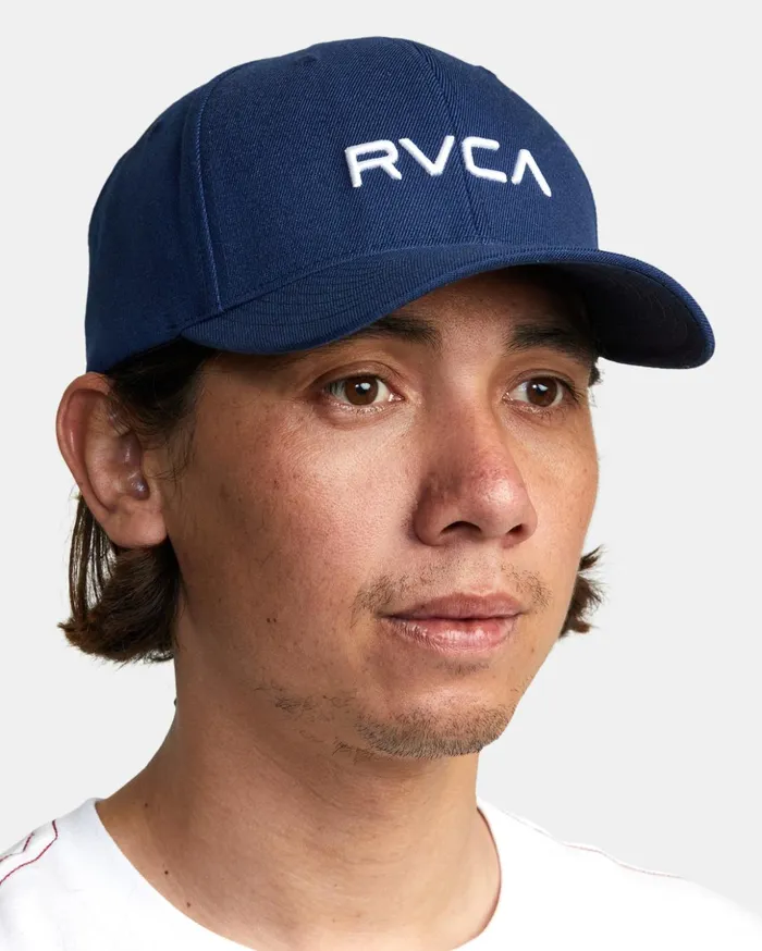 RVCA Hats Beanies RVCA Flex Fit Hat Navy 8211 Men