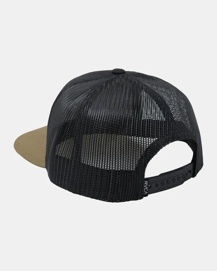 RVCA Hats Beanies VA All The Way Trucker Hat Black Olive 8211 Men