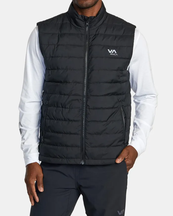 RVCA Jackets Packable Puffa Puffer Vest Black 8211 Men