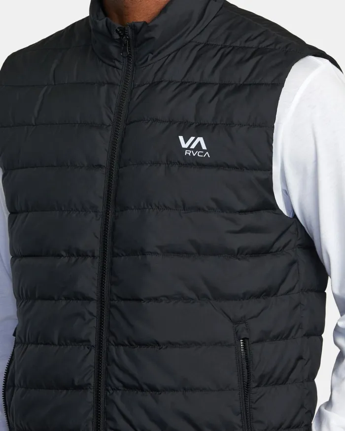 RVCA Jackets Packable Puffa Puffer Vest Black 8211 Men