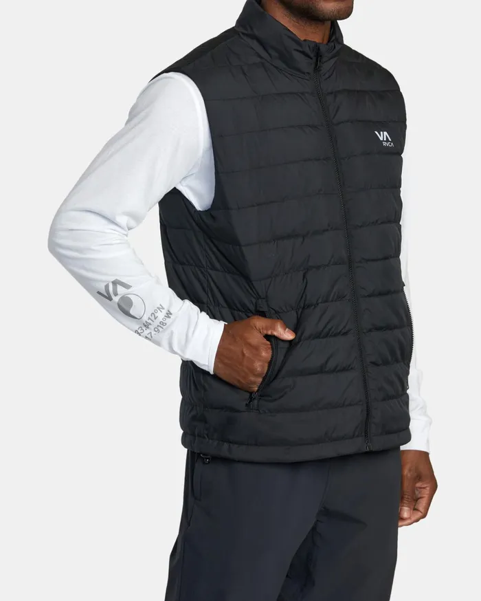 RVCA Jackets Packable Puffa Puffer Vest Black 8211 Men