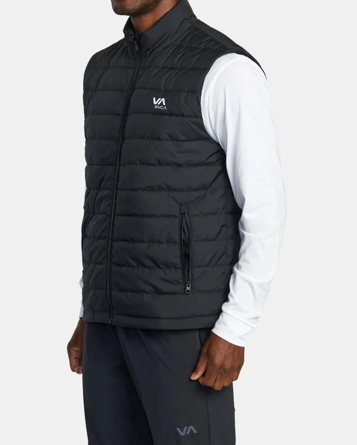 RVCA Jackets Packable Puffa Puffer Vest Black 8211 Men