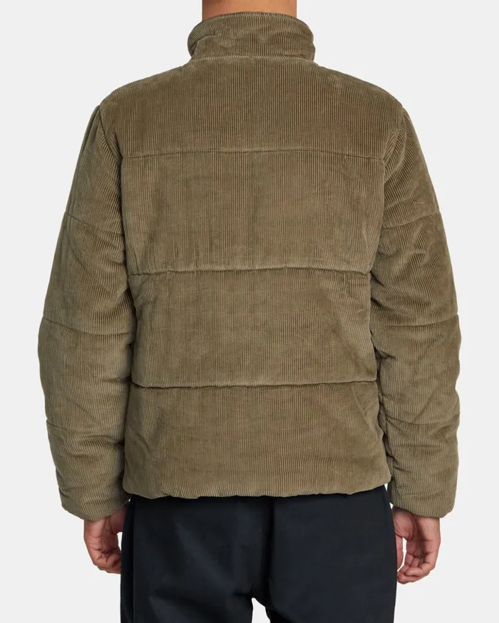 RVCA Jackets Townes Quilted Jacket Mushroom 8211 Men