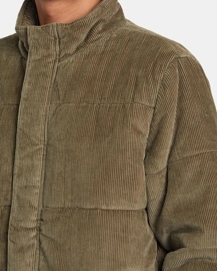 RVCA Jackets Townes Quilted Jacket Mushroom 8211 Men