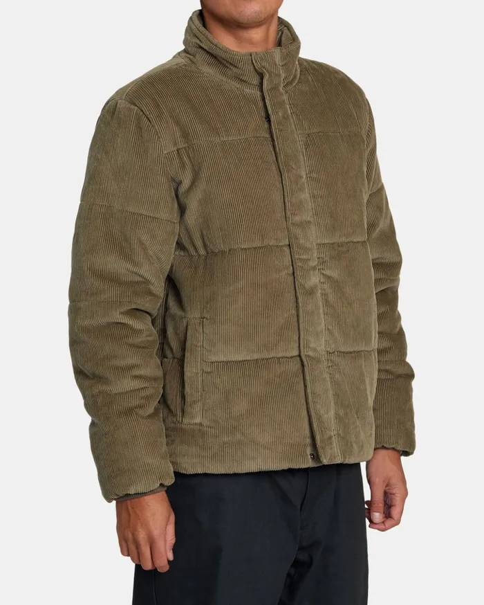 RVCA Jackets Townes Quilted Jacket Mushroom 8211 Men