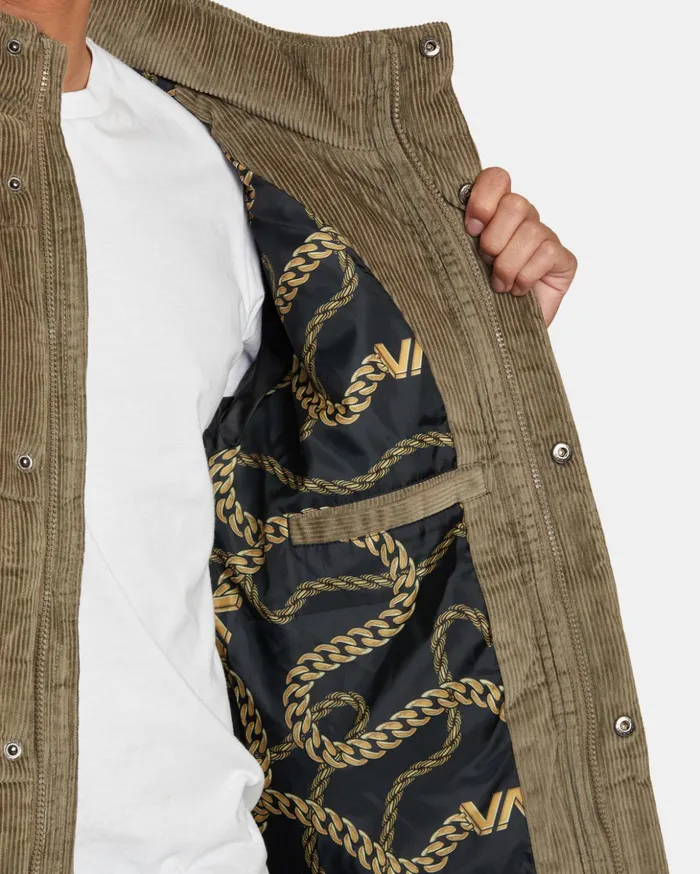 RVCA Jackets Townes Quilted Jacket Mushroom 8211 Men