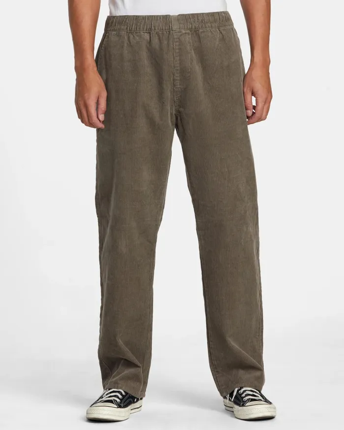 RVCA Pants Americana Elastic Waist Cord Pants Mushroom 8211 Men