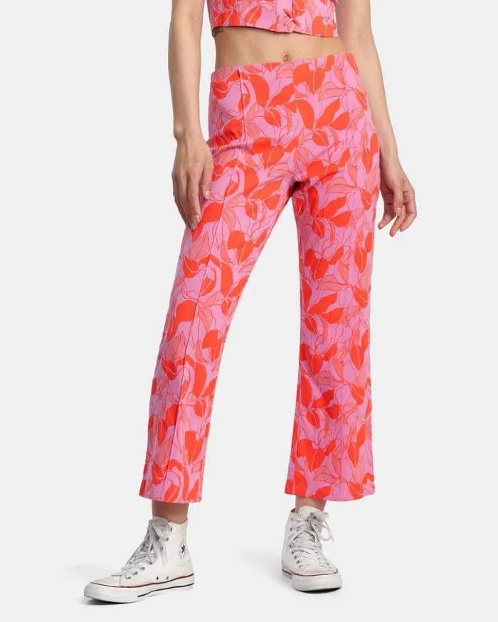 RVCA Pants Drip HighWaisted Pants Cyclamen 8211 Women