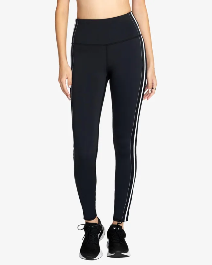 RVCA Pants Elastic Side Workout Leggings Black 8211 Women