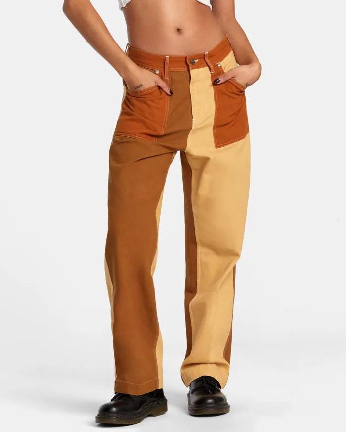 RVCA Pants Shuffle Cotton Pants Multi 8211 Women