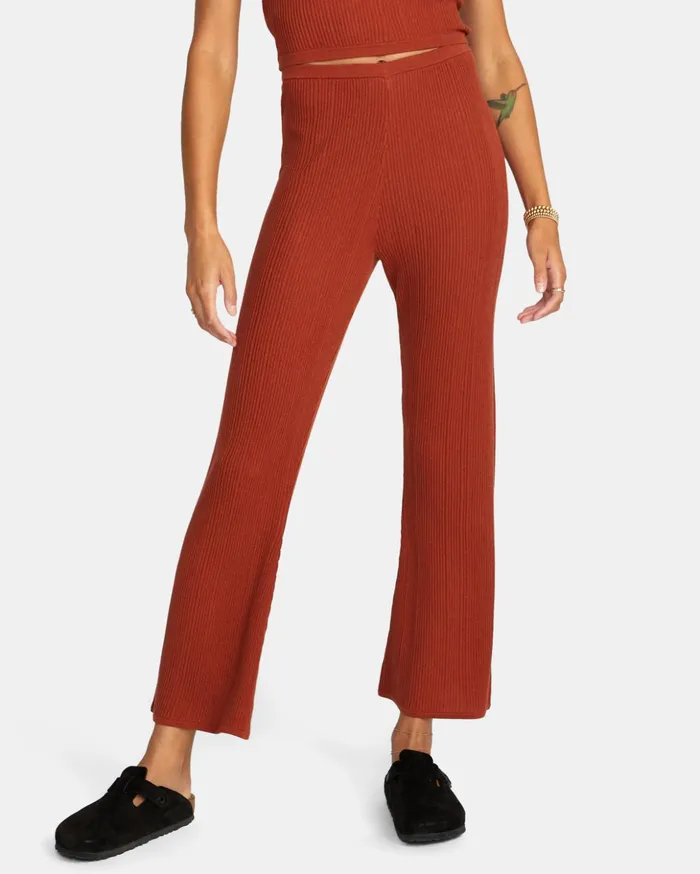RVCA Pants Swerve Flared Pants Arabian Spice 8211 Women