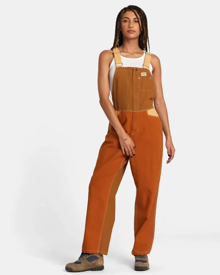 RVCA Pants Trader Overall Overalls Multi 8211 Women