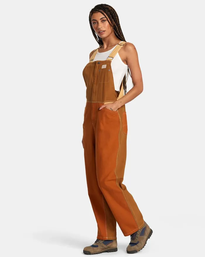 RVCA Pants Trader Overall Overalls Multi 8211 Women