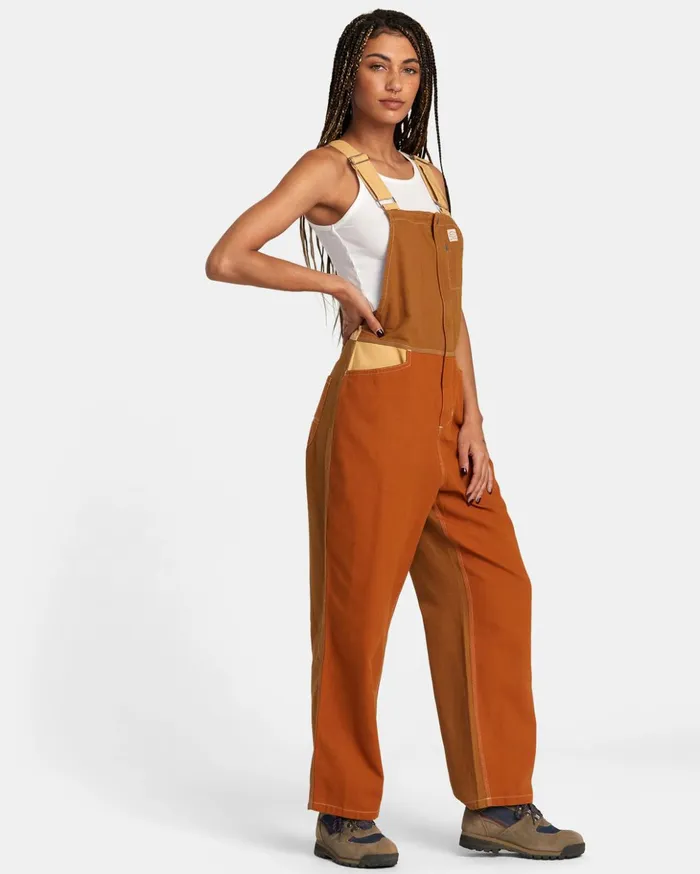 RVCA Pants Trader Overall Overalls Multi 8211 Women